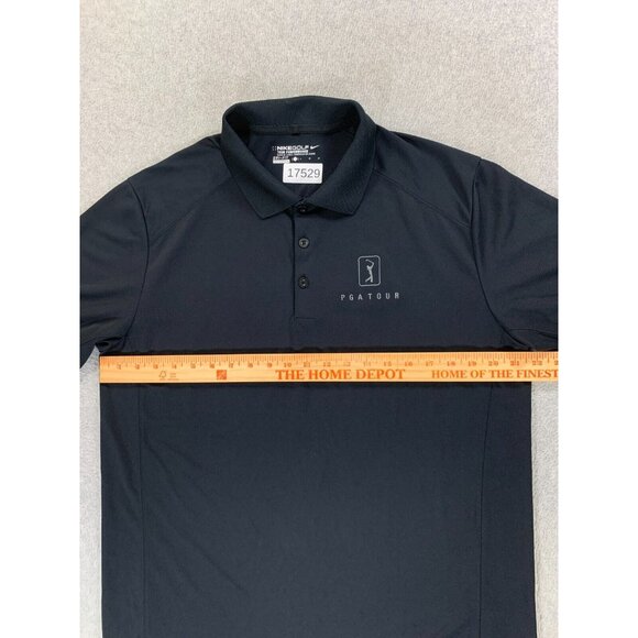 Nike PGA TOUR Dri Fit Performance S/S Golf Polo Shirt‎ (Men's Large) Black - Picture 6 of 11